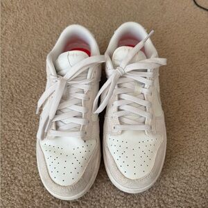 Nike Women's Sneakers - White and Cream Shiny